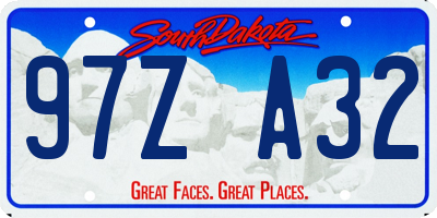 SD license plate 97ZA32