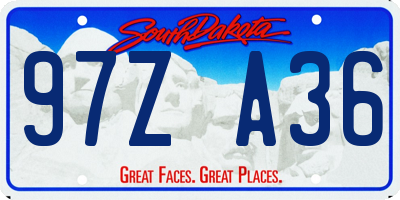 SD license plate 97ZA36