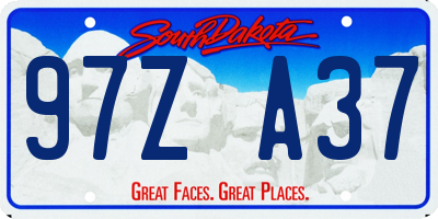 SD license plate 97ZA37