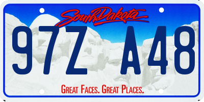 SD license plate 97ZA48