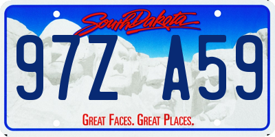 SD license plate 97ZA59