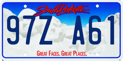 SD license plate 97ZA61