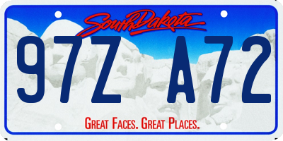 SD license plate 97ZA72