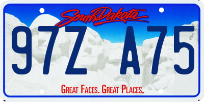 SD license plate 97ZA75