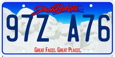 SD license plate 97ZA76