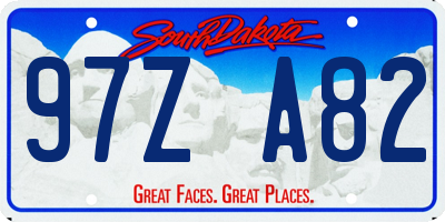 SD license plate 97ZA82