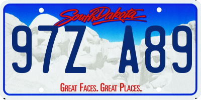 SD license plate 97ZA89