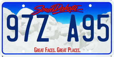 SD license plate 97ZA95