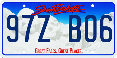 SD license plate 97ZB06