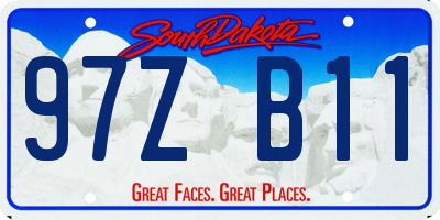 SD license plate 97ZB11