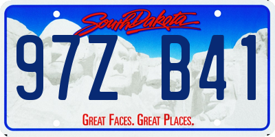 SD license plate 97ZB41