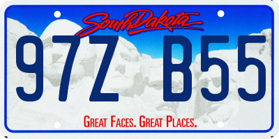 SD license plate 97ZB55