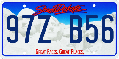 SD license plate 97ZB56