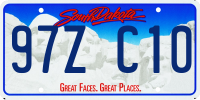SD license plate 97ZC10