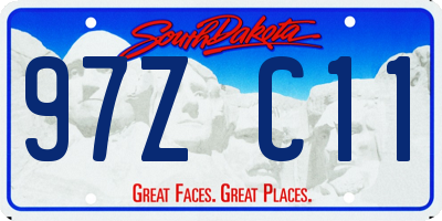 SD license plate 97ZC11
