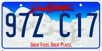 SD license plate 97ZC17