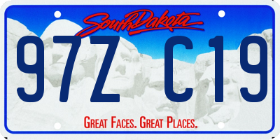 SD license plate 97ZC19