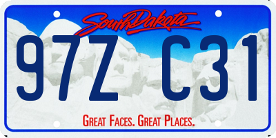 SD license plate 97ZC31