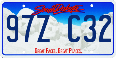 SD license plate 97ZC32