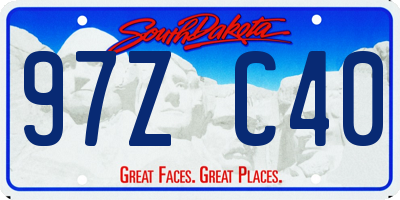 SD license plate 97ZC40