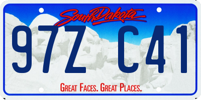 SD license plate 97ZC41