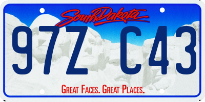 SD license plate 97ZC43