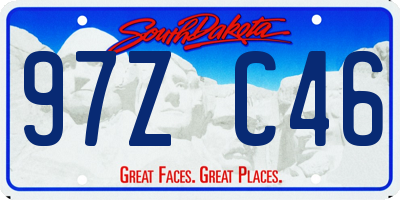 SD license plate 97ZC46