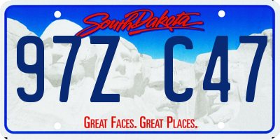 SD license plate 97ZC47