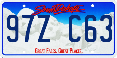SD license plate 97ZC63