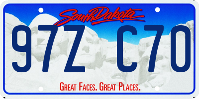SD license plate 97ZC70