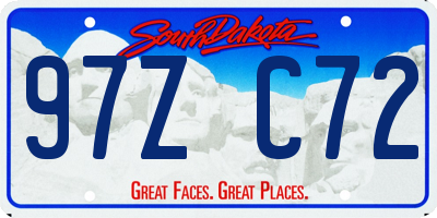 SD license plate 97ZC72