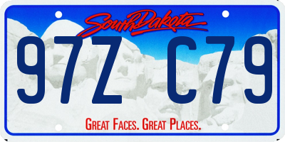SD license plate 97ZC79
