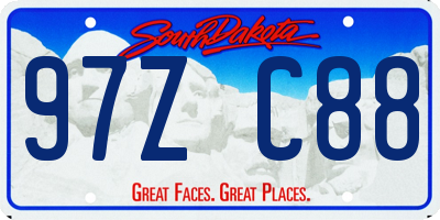 SD license plate 97ZC88