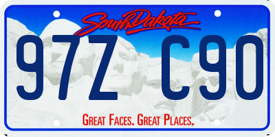 SD license plate 97ZC90