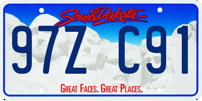 SD license plate 97ZC91