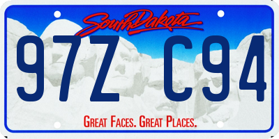 SD license plate 97ZC94