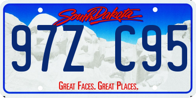 SD license plate 97ZC95