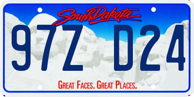 SD license plate 97ZD24