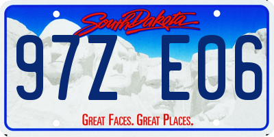 SD license plate 97ZE06