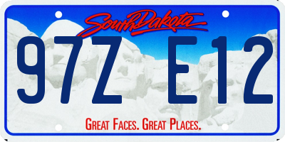 SD license plate 97ZE12