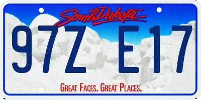 SD license plate 97ZE17