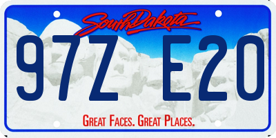 SD license plate 97ZE20