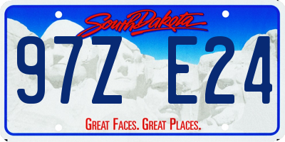 SD license plate 97ZE24