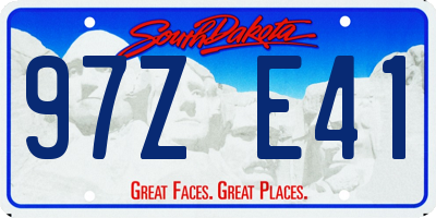 SD license plate 97ZE41