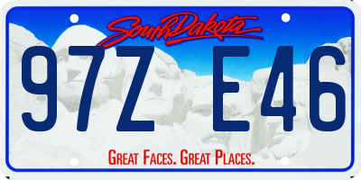 SD license plate 97ZE46