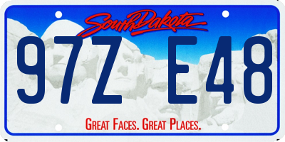 SD license plate 97ZE48
