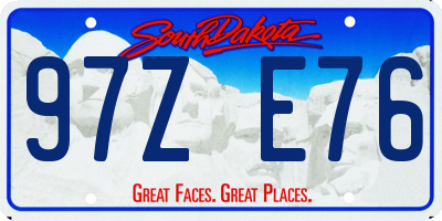 SD license plate 97ZE76