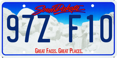 SD license plate 97ZF10