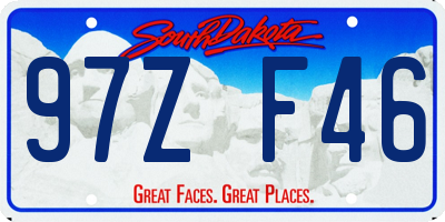SD license plate 97ZF46