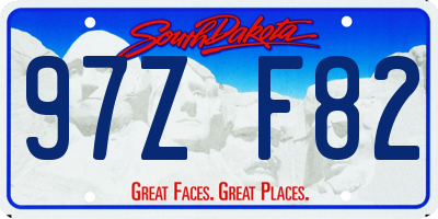 SD license plate 97ZF82